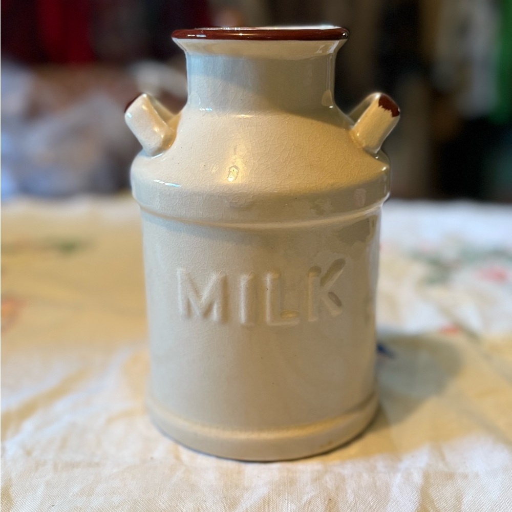 Vintage Cream Ceramic Milk Jug